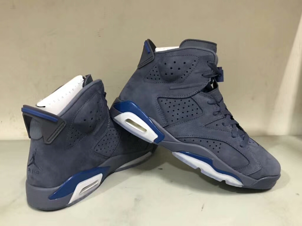 Air Jordan 6 Jimmy Buttler Grey Blue Shoes - Click Image to Close